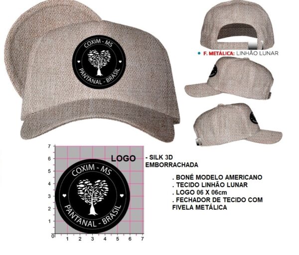 Boné modelo Americano em Tecido Premium - Image 4