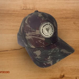 Boné modelo Americano em Tecido Militar Camuflado